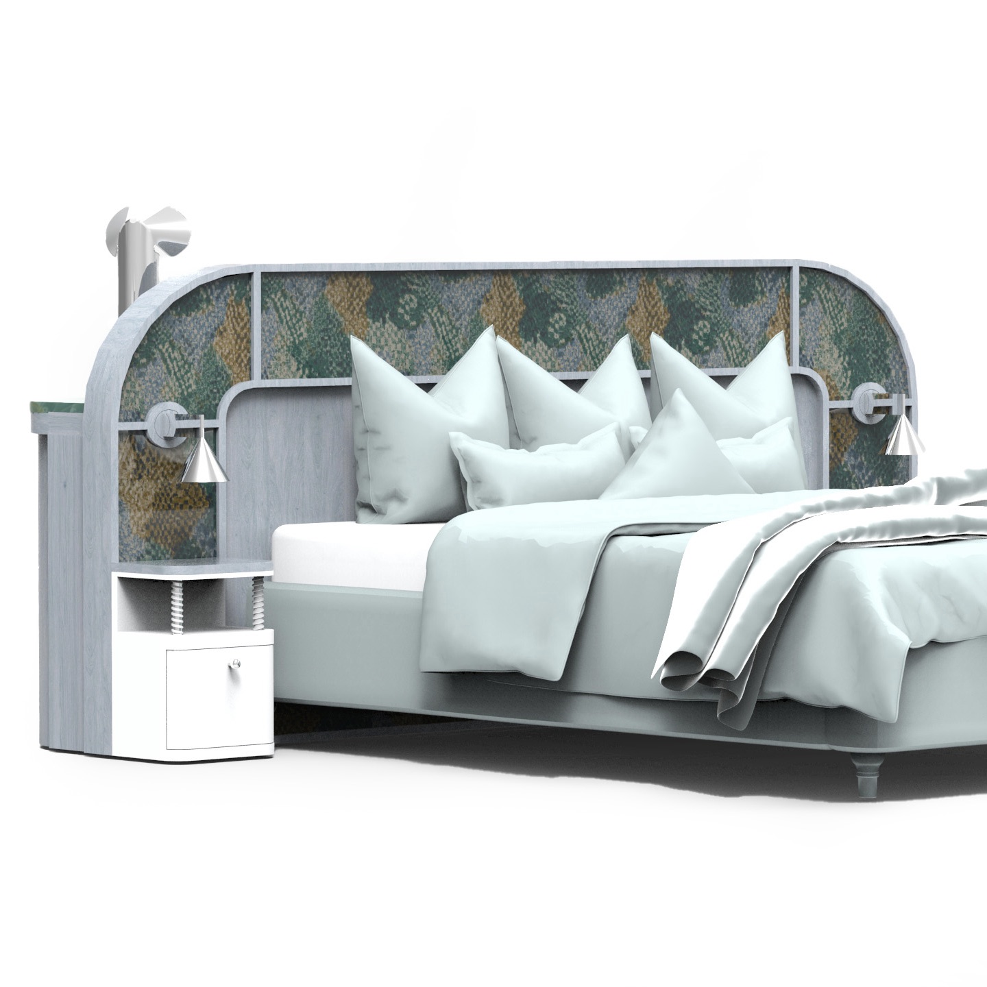 Master bedroom bed - Custom Furniture ©Flodeau