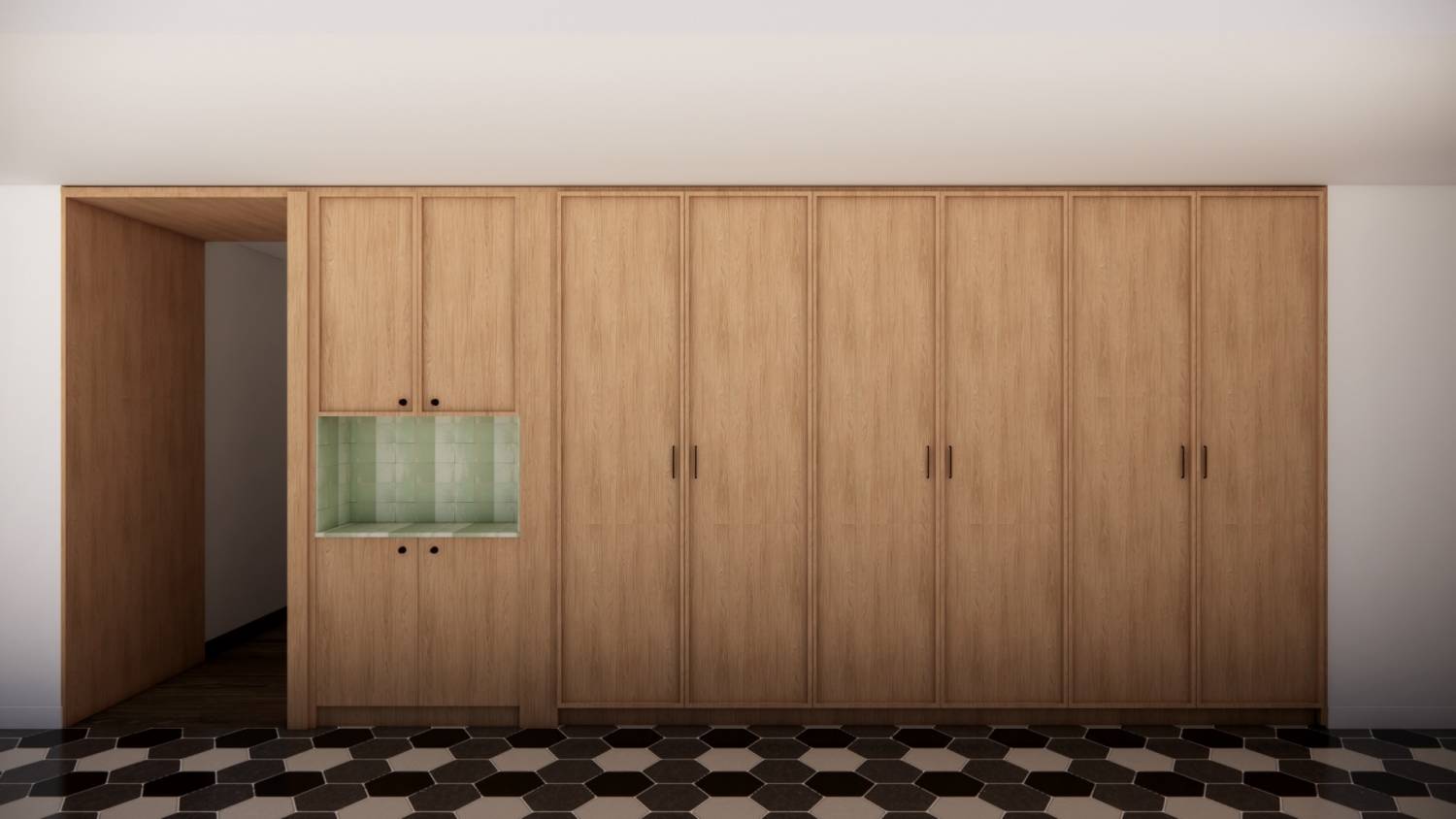 Project DFR - Custom corridor furniture - Studio Flodeau © Florence Deau