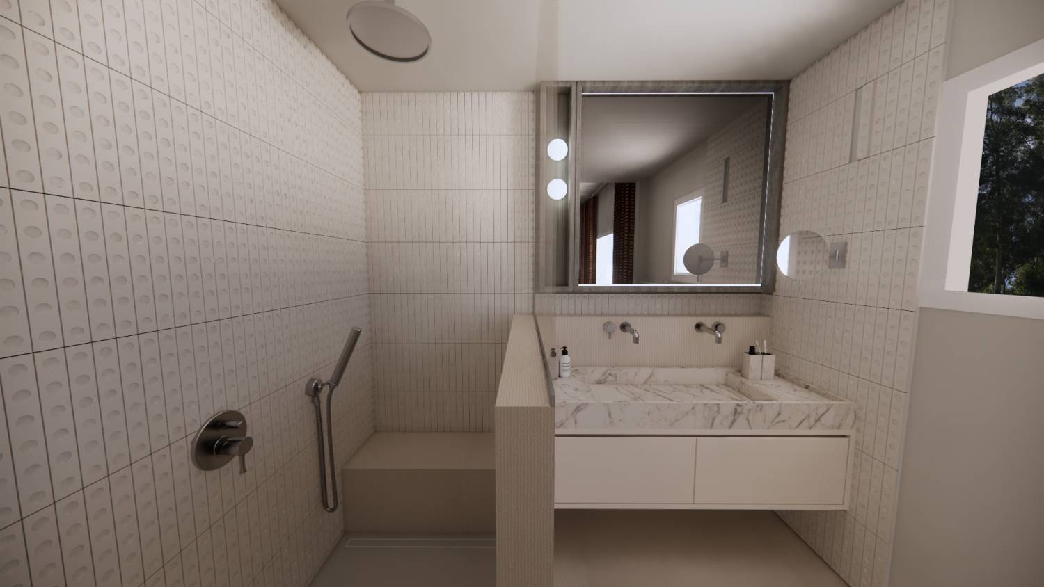Project DNZ ©Studio Flodeau Guest bathroom view