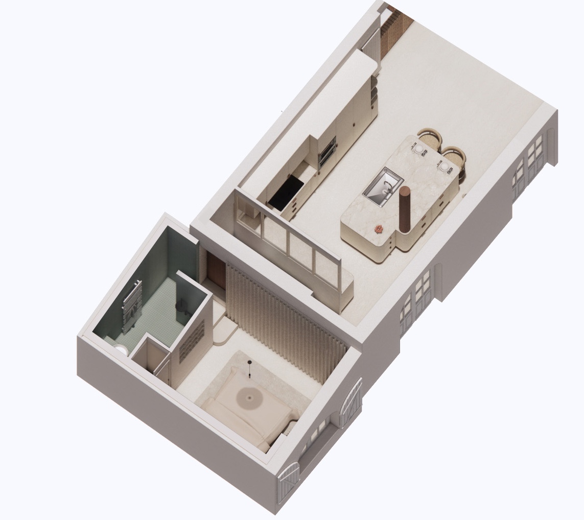 Project BNT - Axonometric projection -©Studio Flodeau