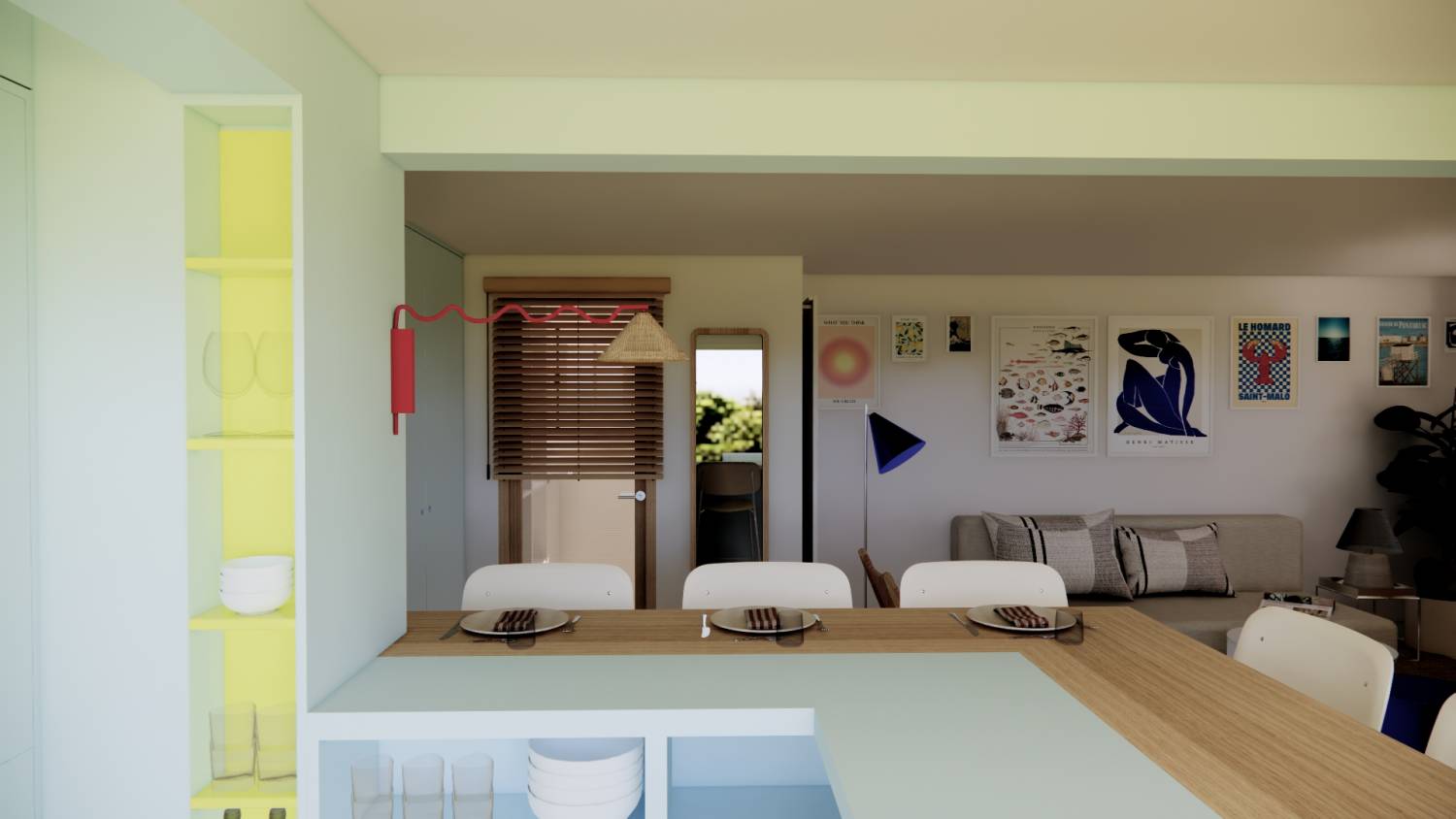 Project CHL - Open kitchen design © Studio Flodeau