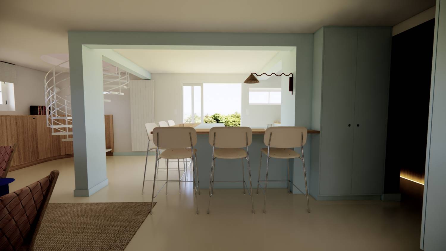 Project CHL - Open kitchen design © Studio Flodeau