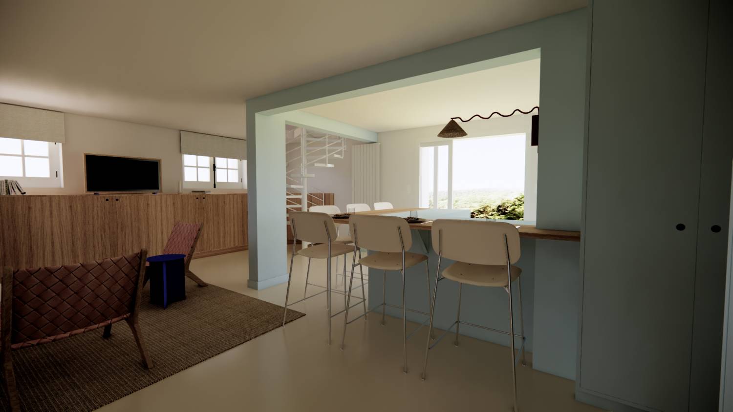 Project CHL - Open kitchen design © Studio Flodeau