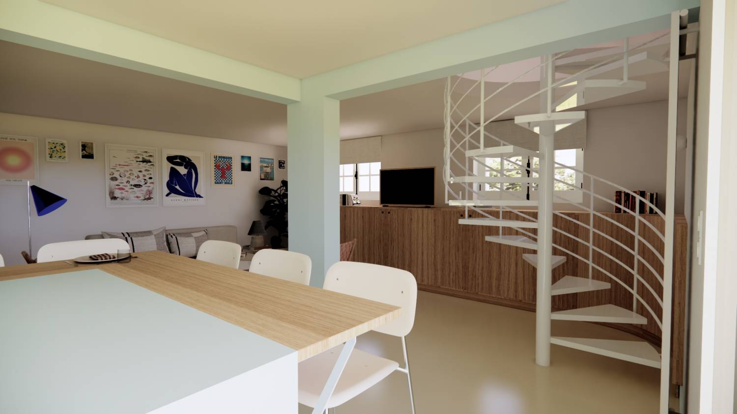 Project CHL - Open kitchen design © Studio Flodeau