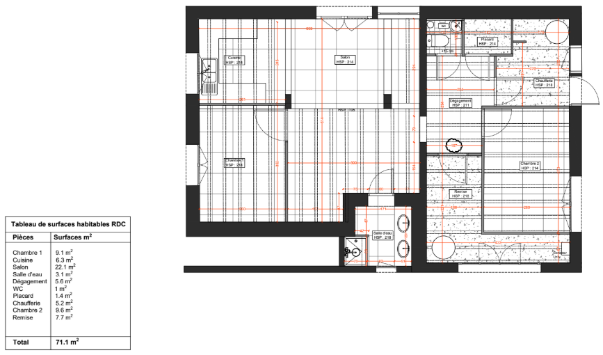 Project CHL - Existing floor plan © Studio Flodeau
